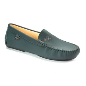 2600 - Green Sahara Leather Soft Loafer for Girl/Teen/Women by London Kids