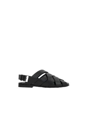 Alfie Intrecciato Leather Sandals