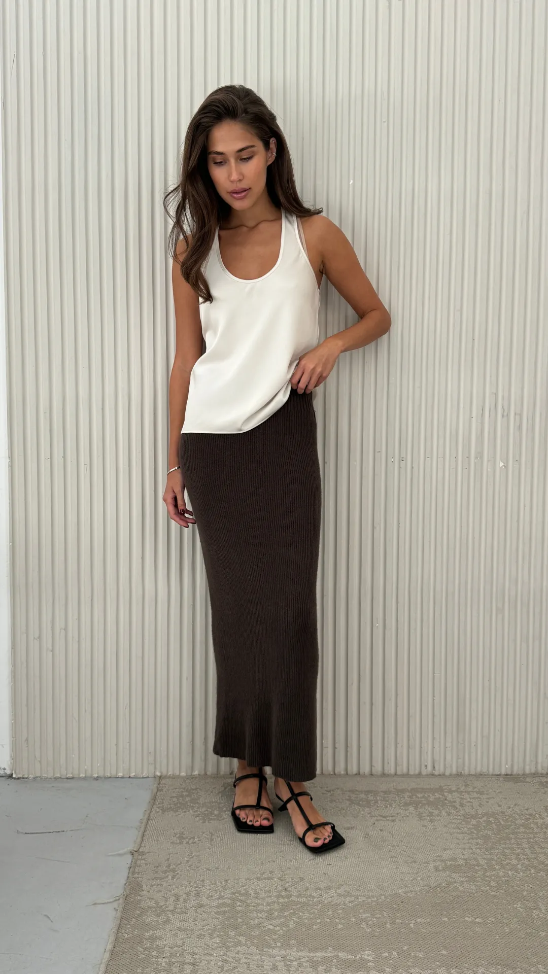 ALMA PENCIL SKIRT - DARK ESPRESSO