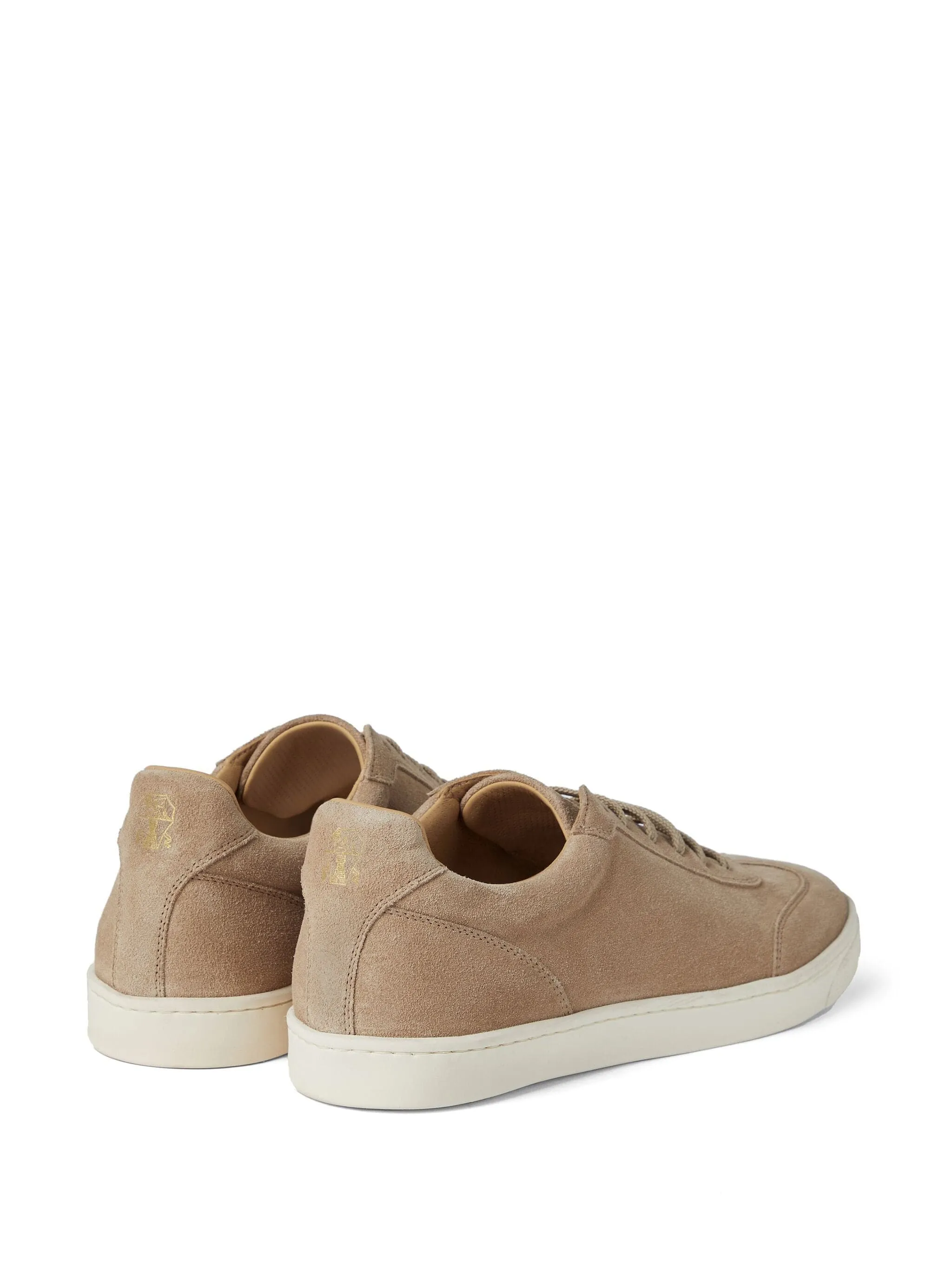 Almond-Toe Leather Sneakers