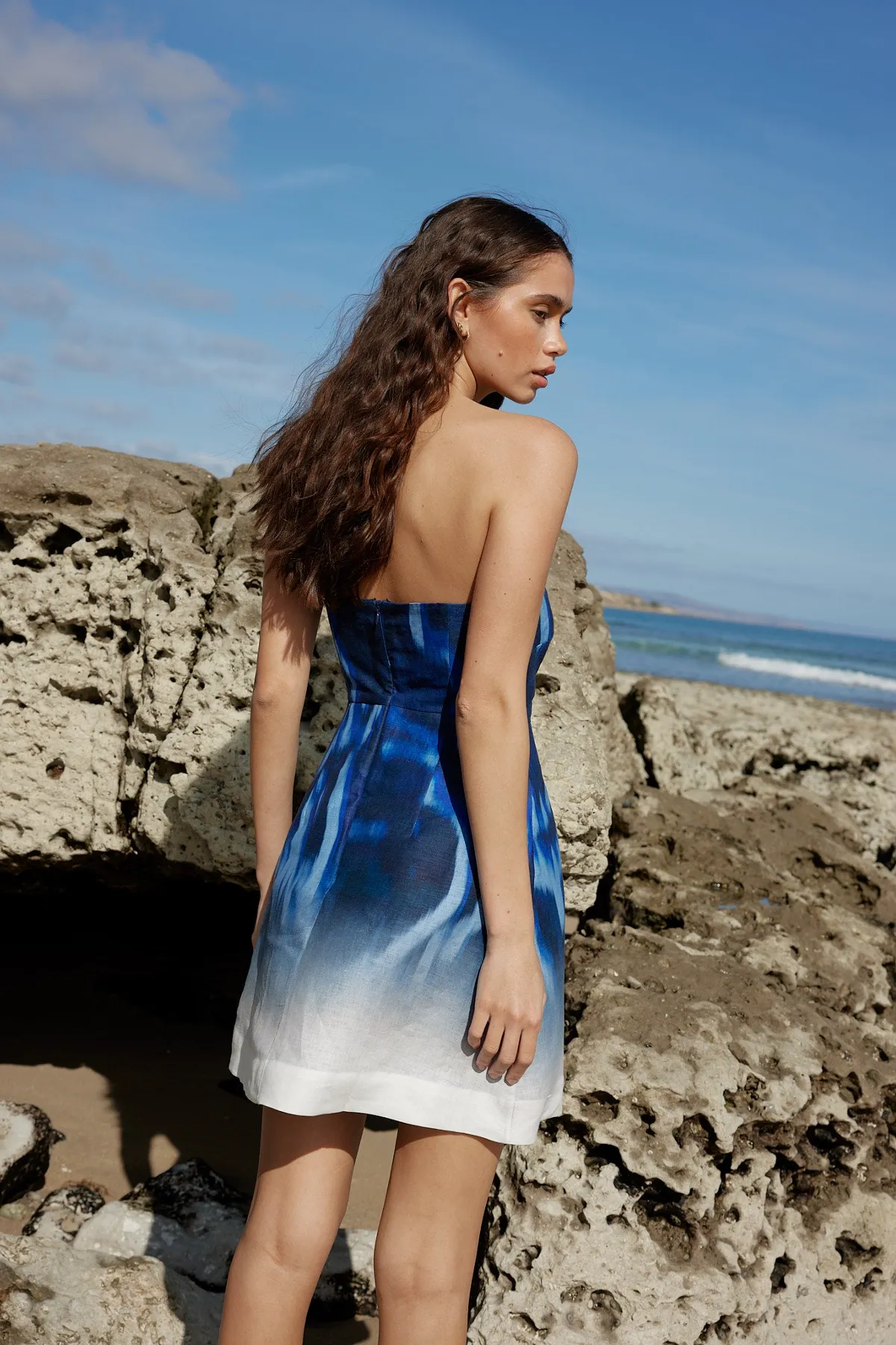 Beatrix Dress in Ocean Depth/Seashell