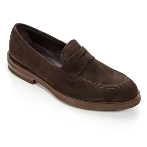 Brady Dark Brown Suede Penny Loafer