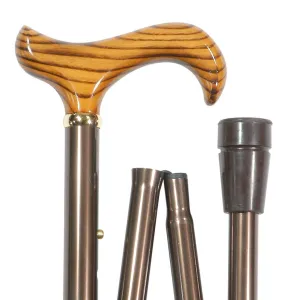 Classic Canes Folding Derby Cane - Coffee Brown