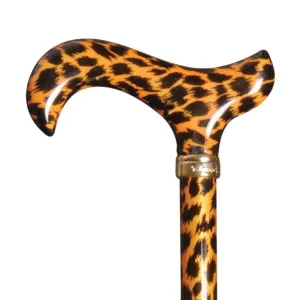 Classic Canes Slimline Fashion Derby Cane Golden Leopard