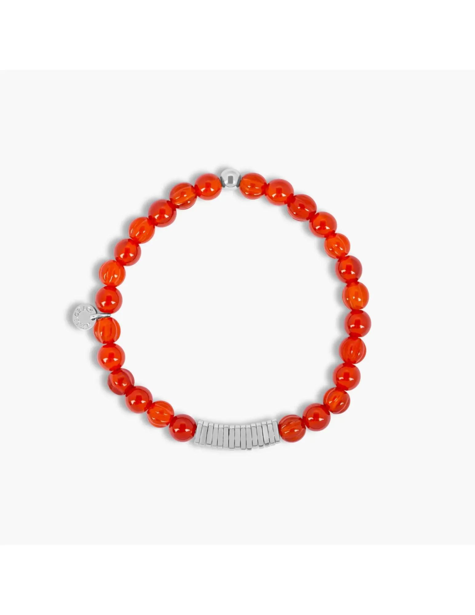 Classic Discs Bracelet | Carnelian & Sterling Silver