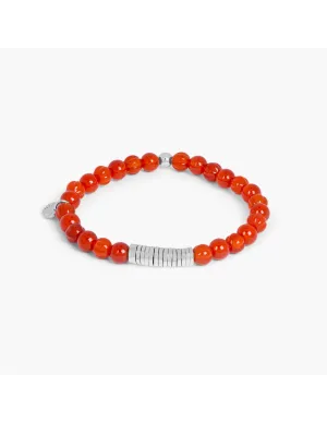 Classic Discs Bracelet | Carnelian & Sterling Silver