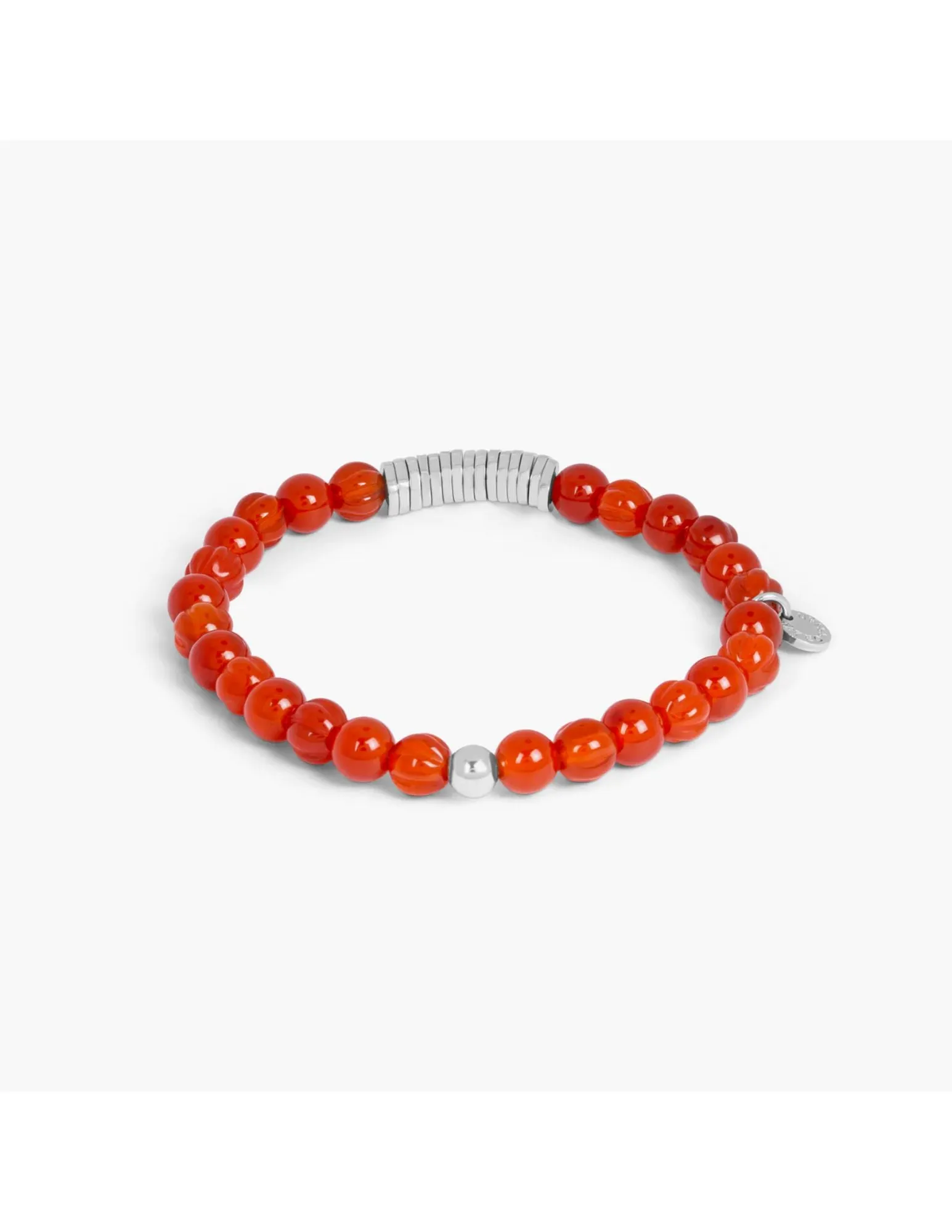 Classic Discs Bracelet | Carnelian & Sterling Silver