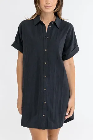 Classic Shirt Dress | Black