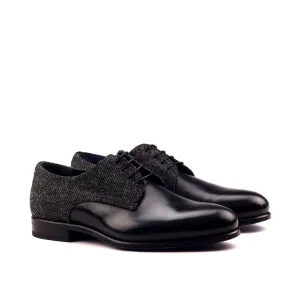 DapperFam Vero in Black / Nailhead Men's Sartorial & Italian Leather Derby