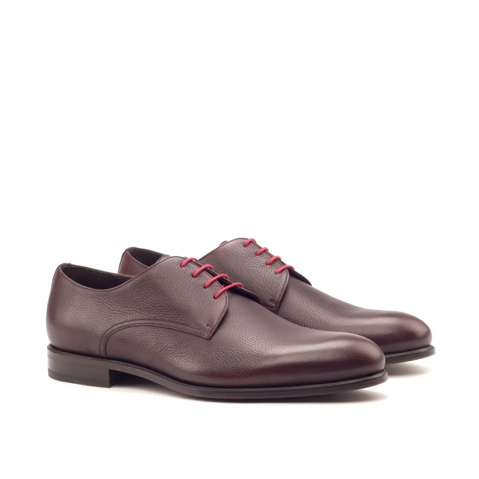 DapperFam Vero in Burgundy Men's Italian Full Grain Leather Derby