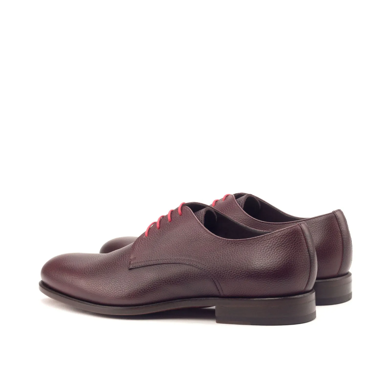 DapperFam Vero in Burgundy Men's Italian Full Grain Leather Derby