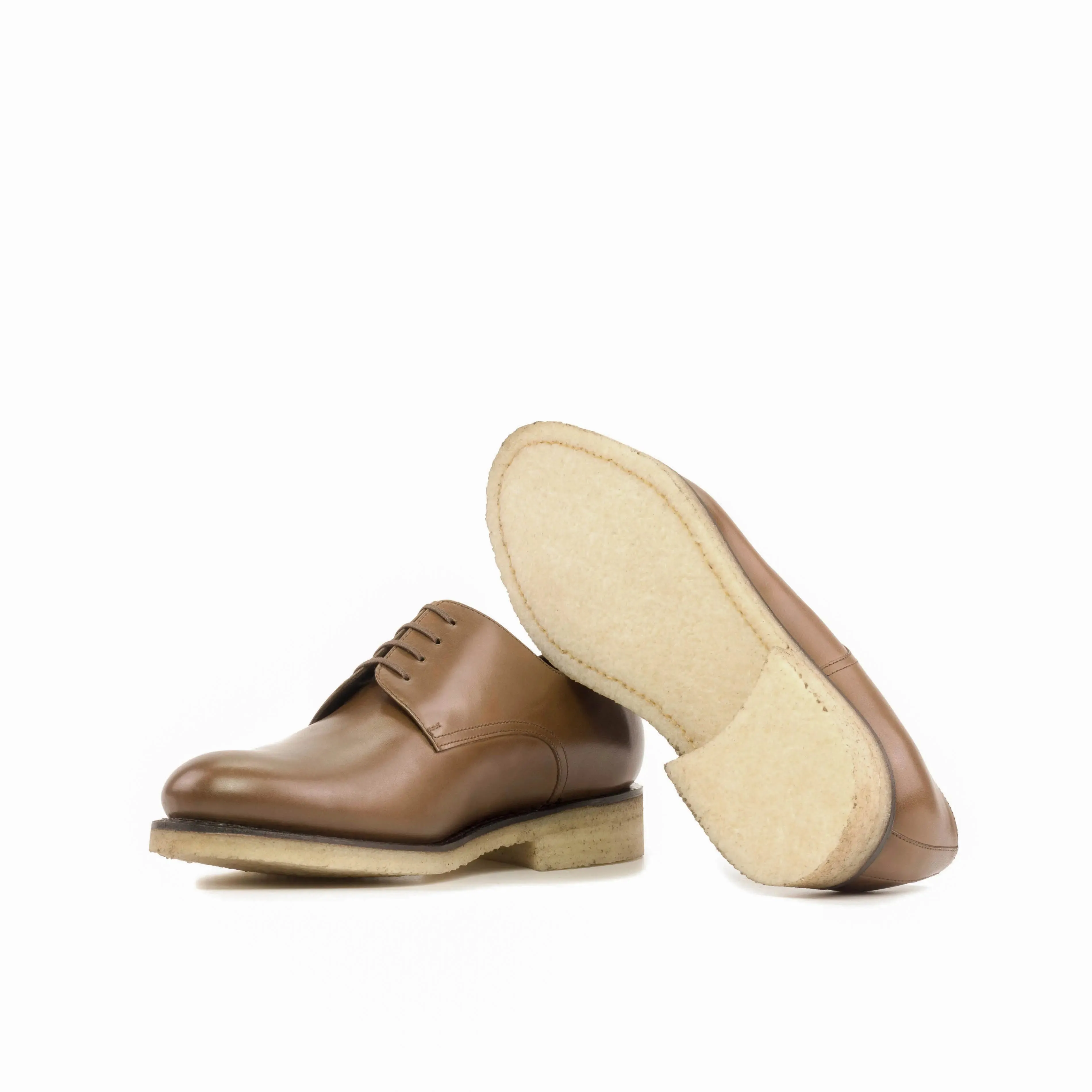 DapperFam Vero in Med Brown Men's Italian Leather Derby