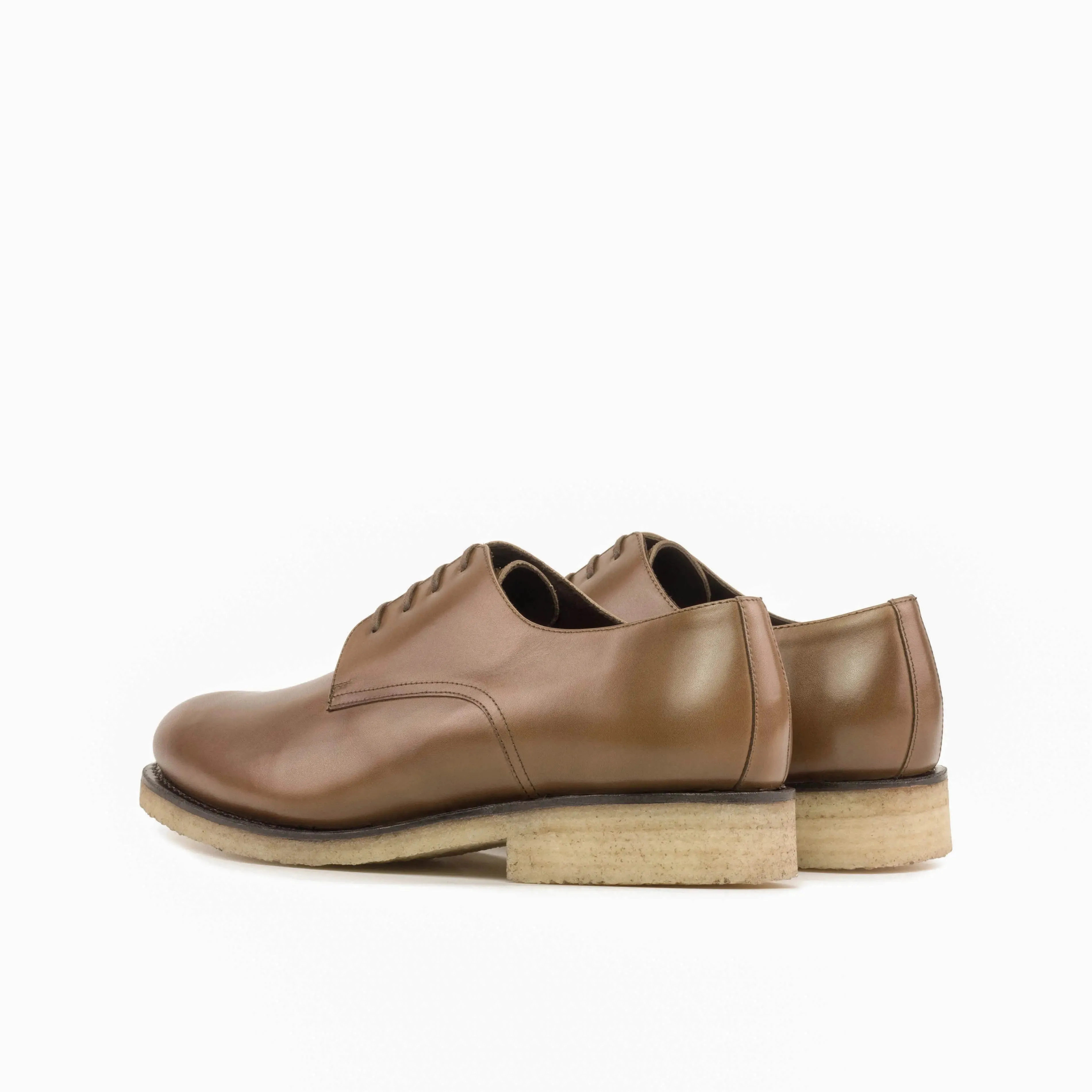 DapperFam Vero in Med Brown Men's Italian Leather Derby