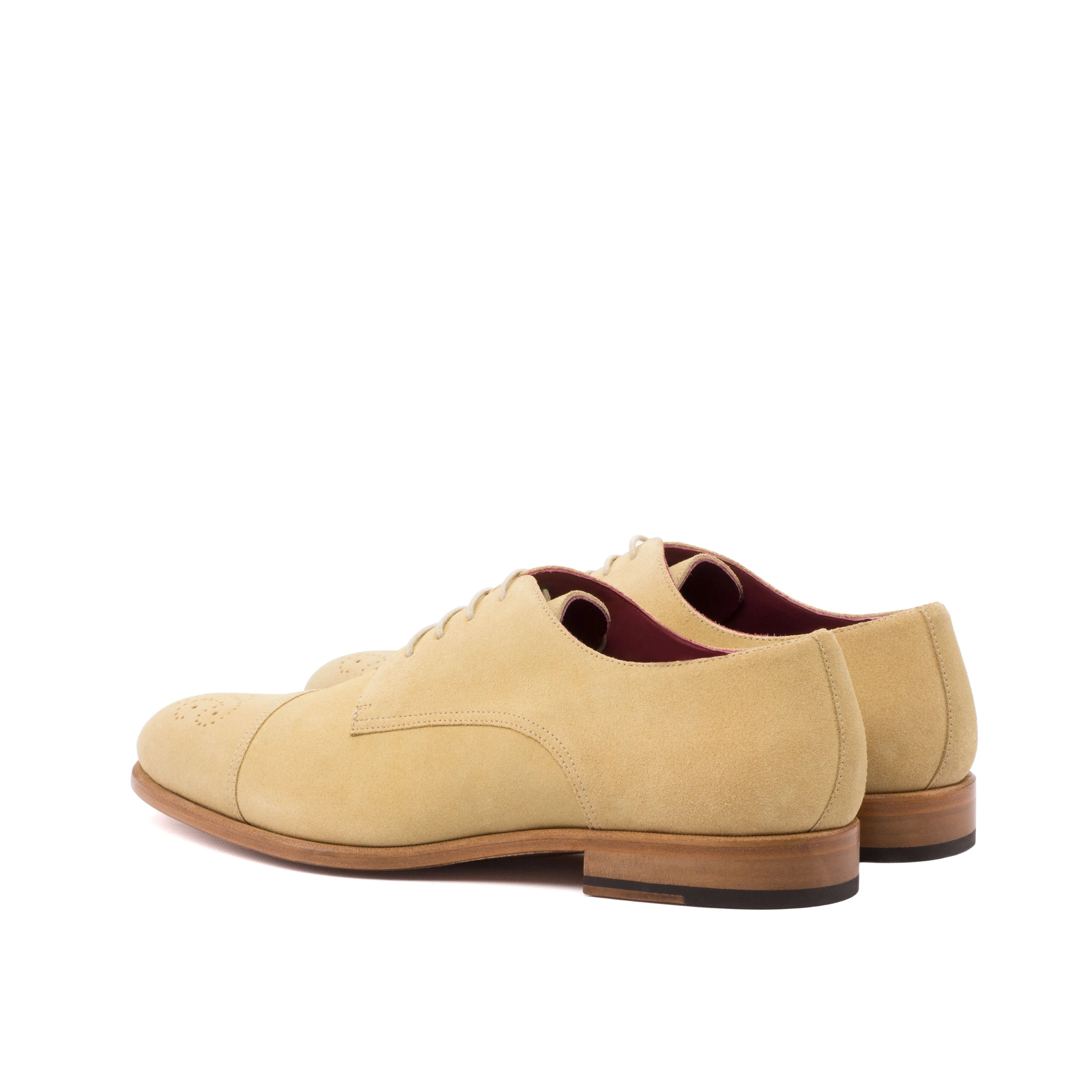 DapperFam Vero in Sand Men's Lux Suede Derby