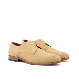 DapperFam Vero in Sand Men's Lux Suede Derby