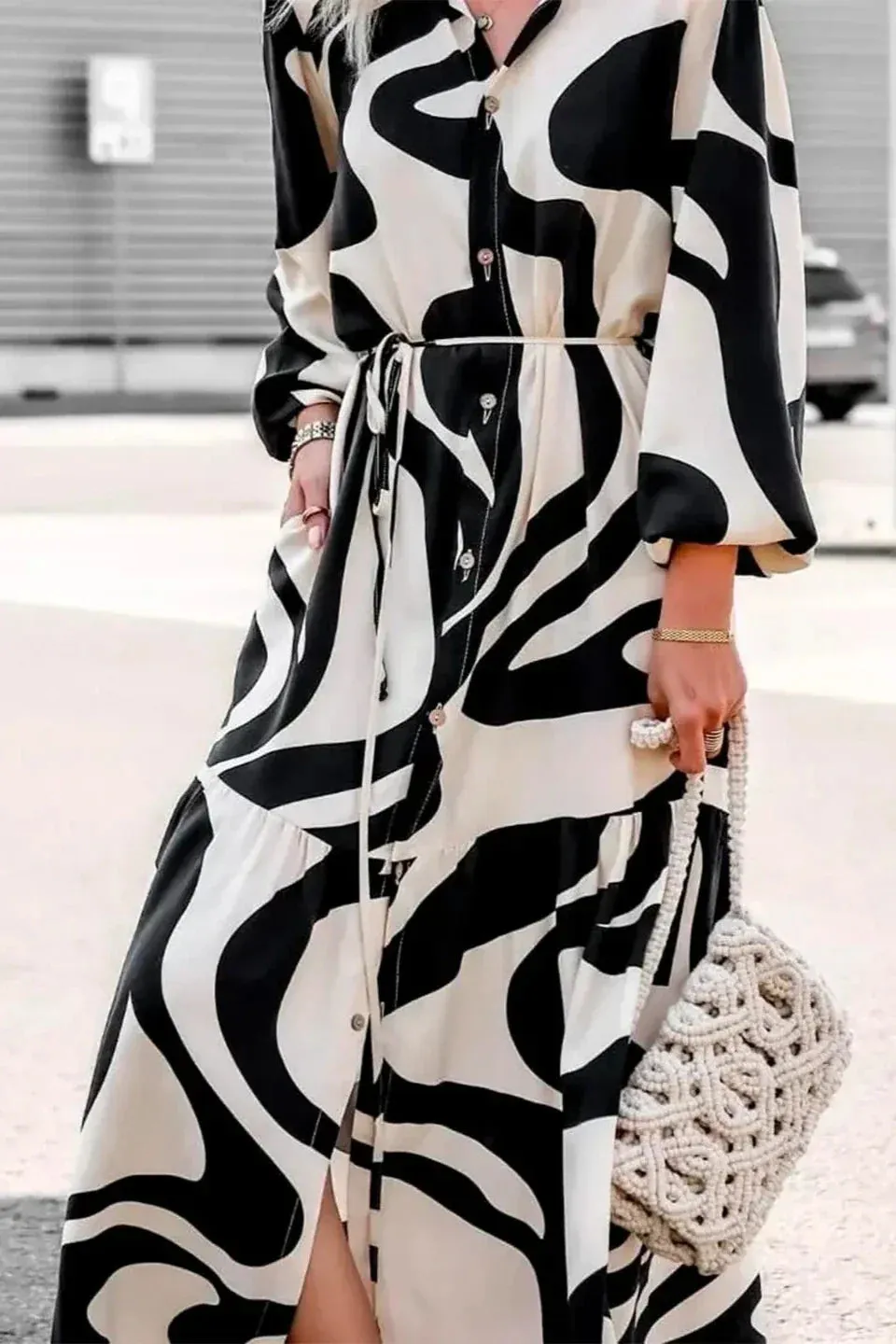 Effortless Chic Print Maxi Dress