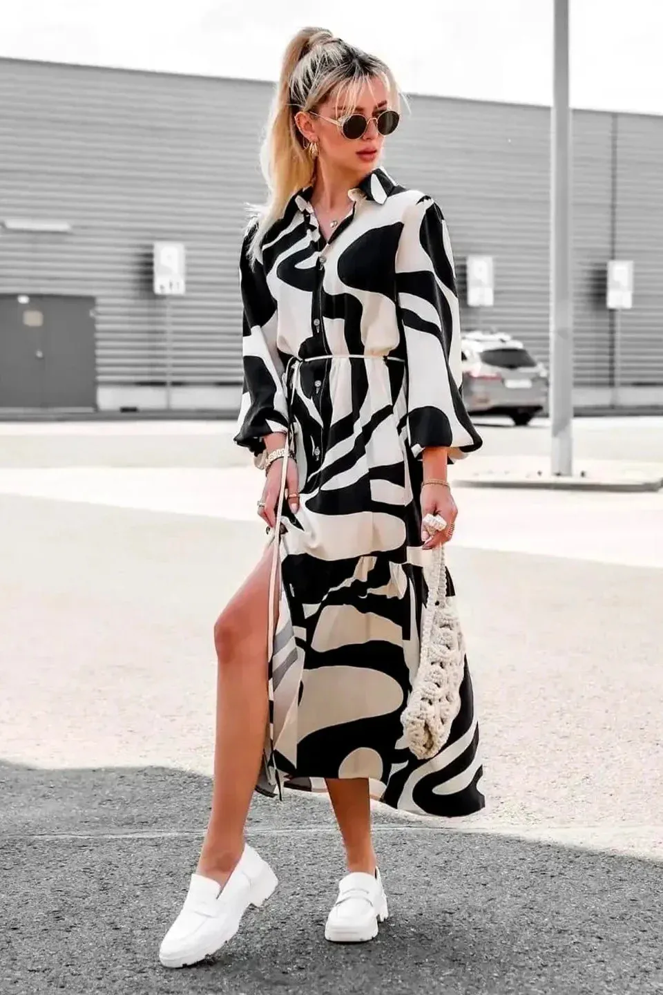 Effortless Chic Print Maxi Dress