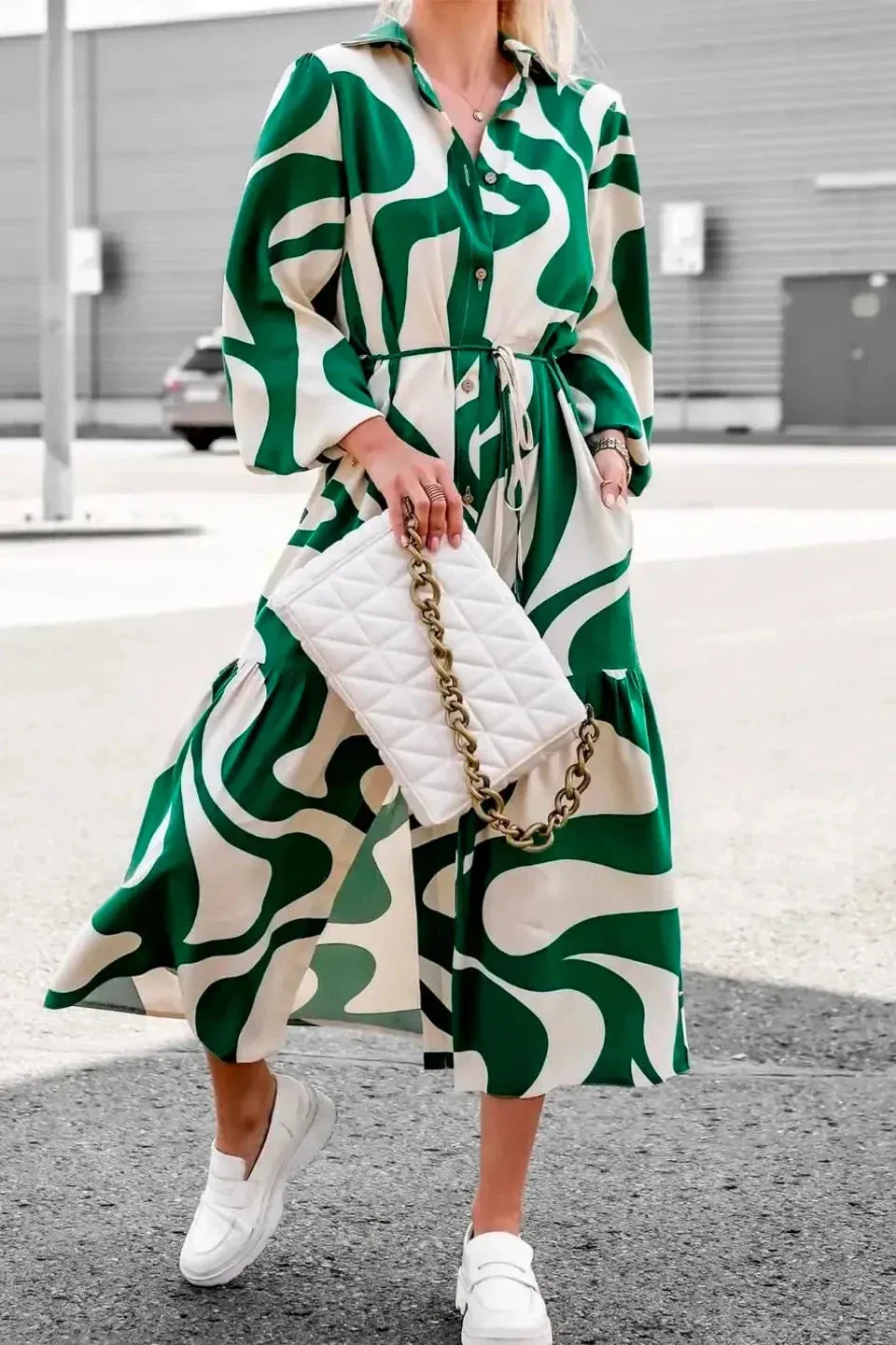 Effortless Chic Print Maxi Dress