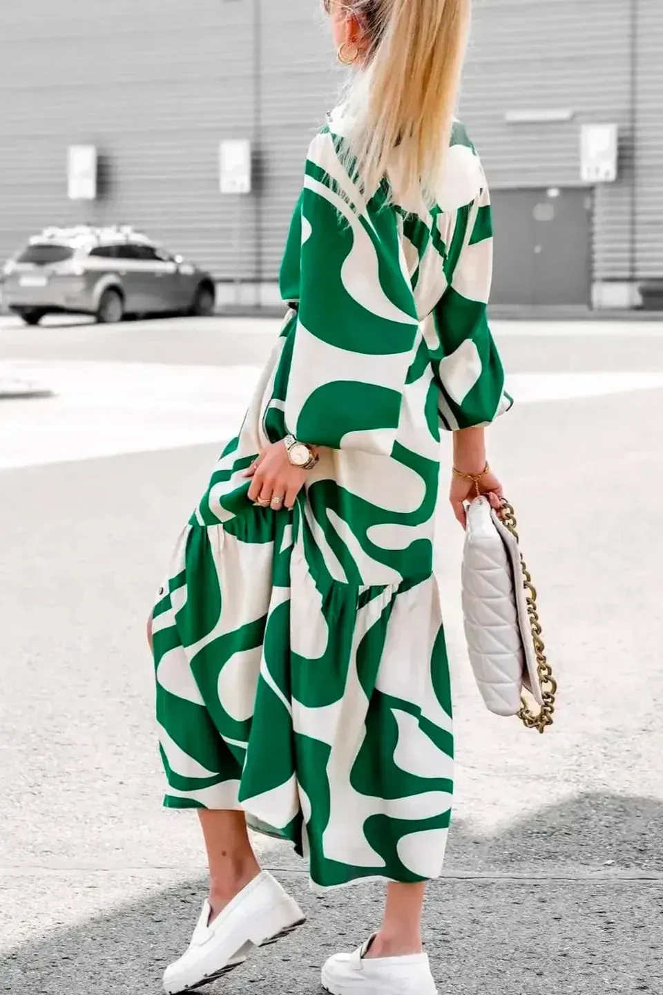 Effortless Chic Print Maxi Dress