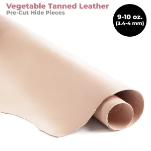 ELW Vegetable Tanned Leather Shoulder 9-10 oz. (3.6-4mm) Thickness Weight Pre-Cut Hides from 2.5 to 25 SQ FT Full Grain Leather Tooling Craft Repair