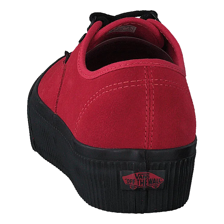 Embossed Authentic Platform 2. Rococco Red-black