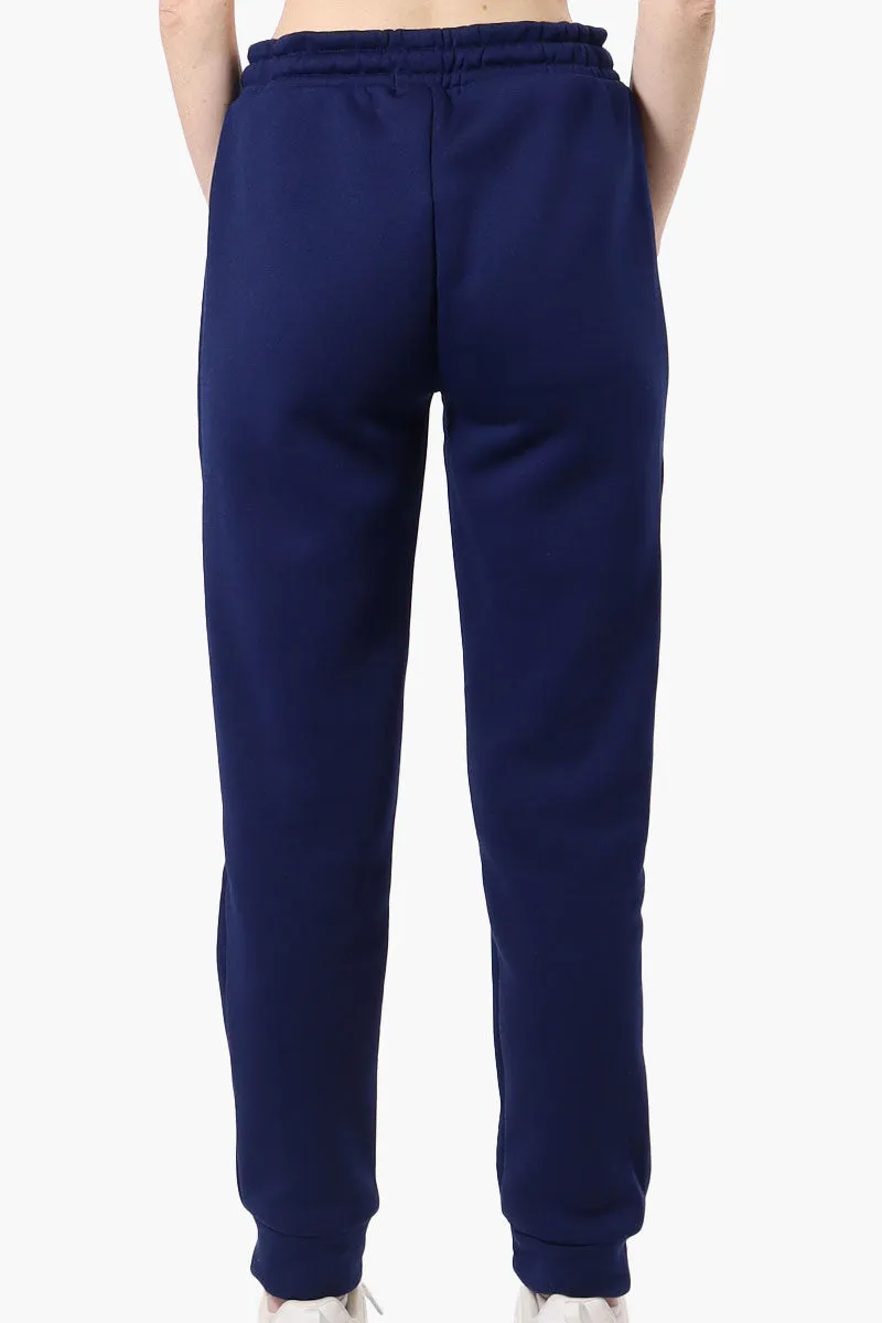 Fahrenheit Tie Waist Brooklyn Print Joggers - Navy