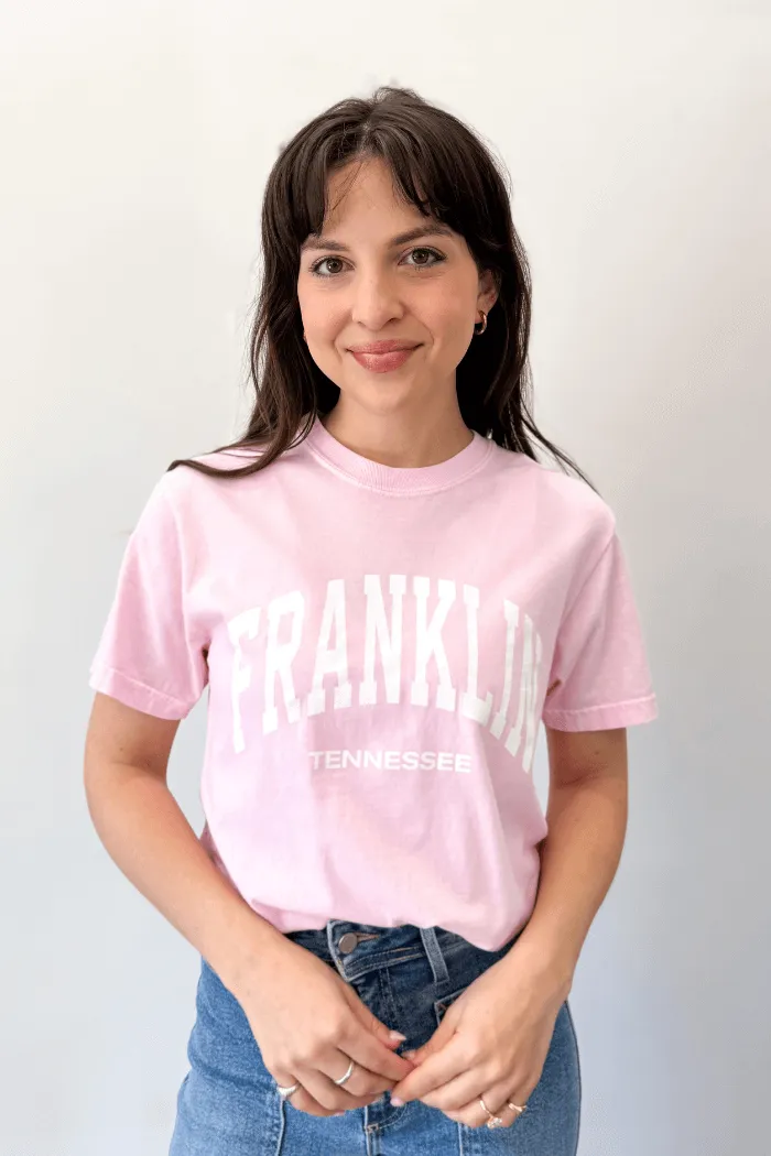 Franklin Graphic Tee in Blush