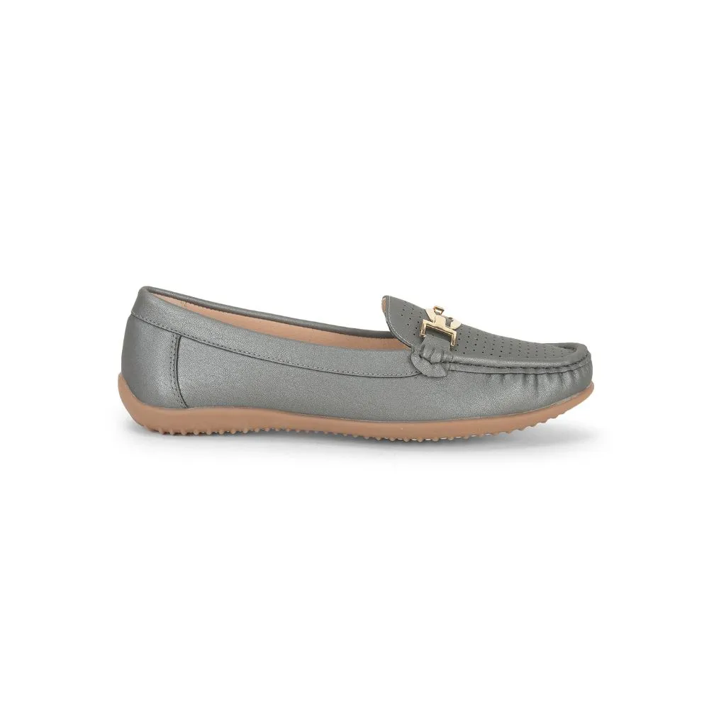 Healers Casual Grey Loafers For Women GI-BZ-14 By Liberty