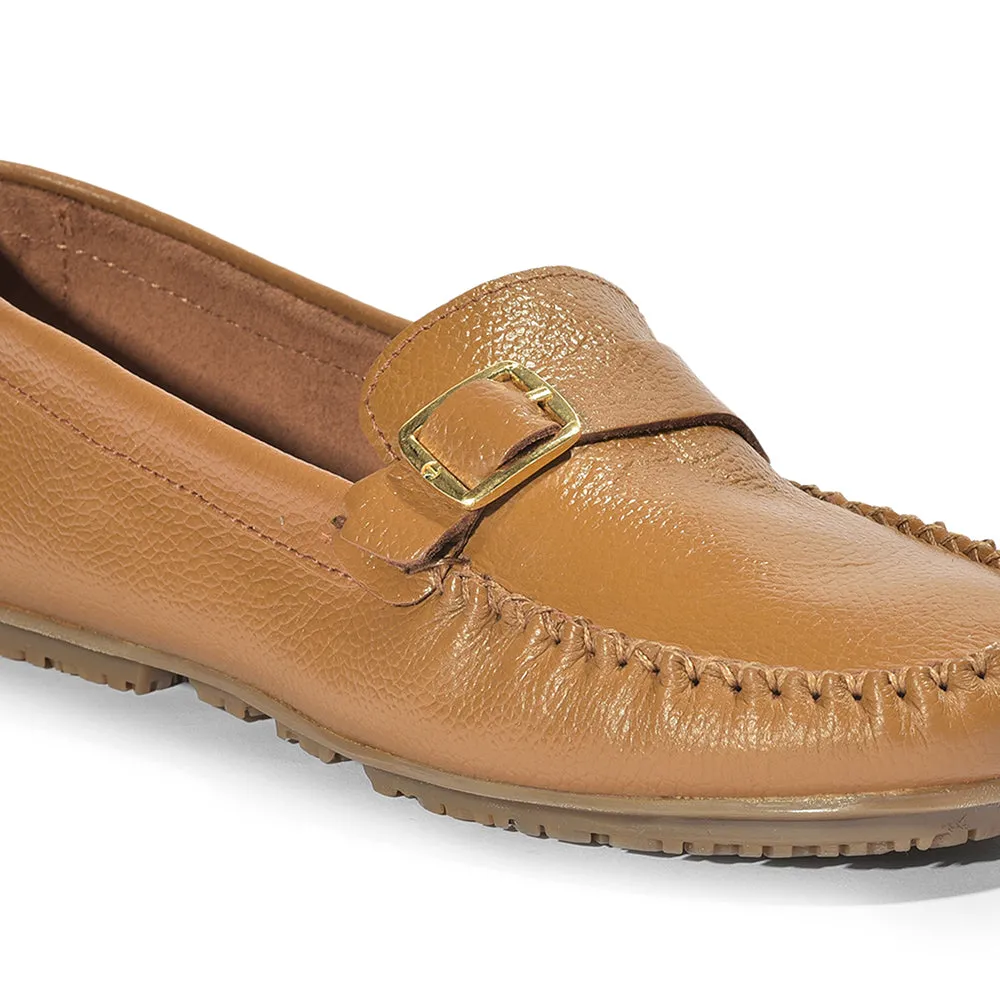 Healers Formal Shoes Tan Loafers For Women 2074-21 By Liberty