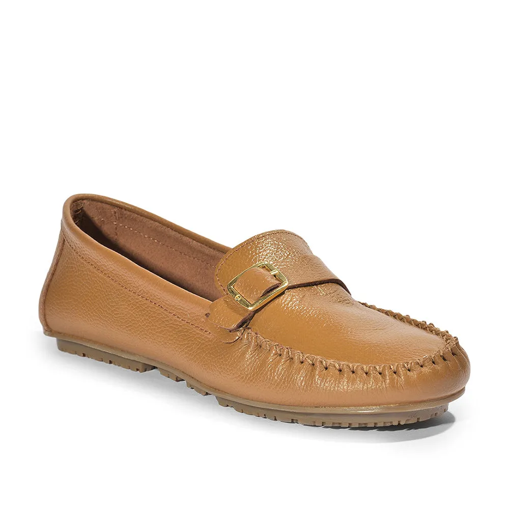 Healers Formal Shoes Tan Loafers For Women 2074-21 By Liberty