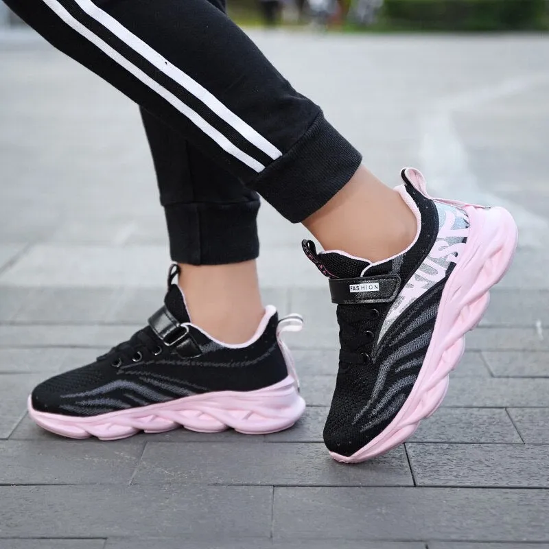 Lace-Up Girls Breathable Running Shoes Women