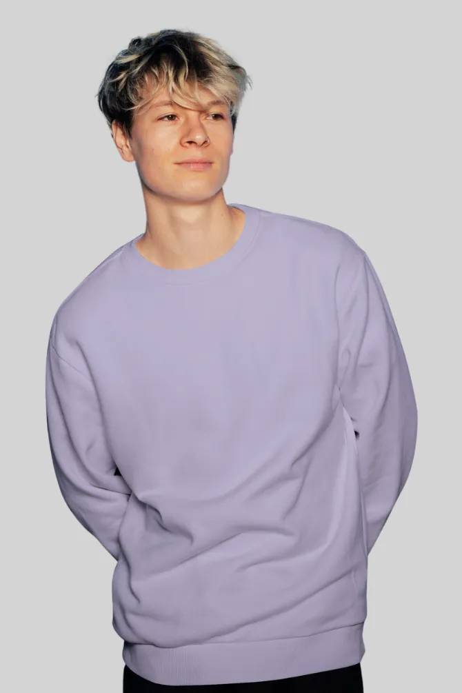 Lavender Oversized Sweatshirt for men