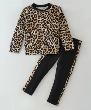 Leopard Print Top Leggings Set