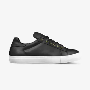 LORENZO LEATHER SNEAKERS IN BLACK