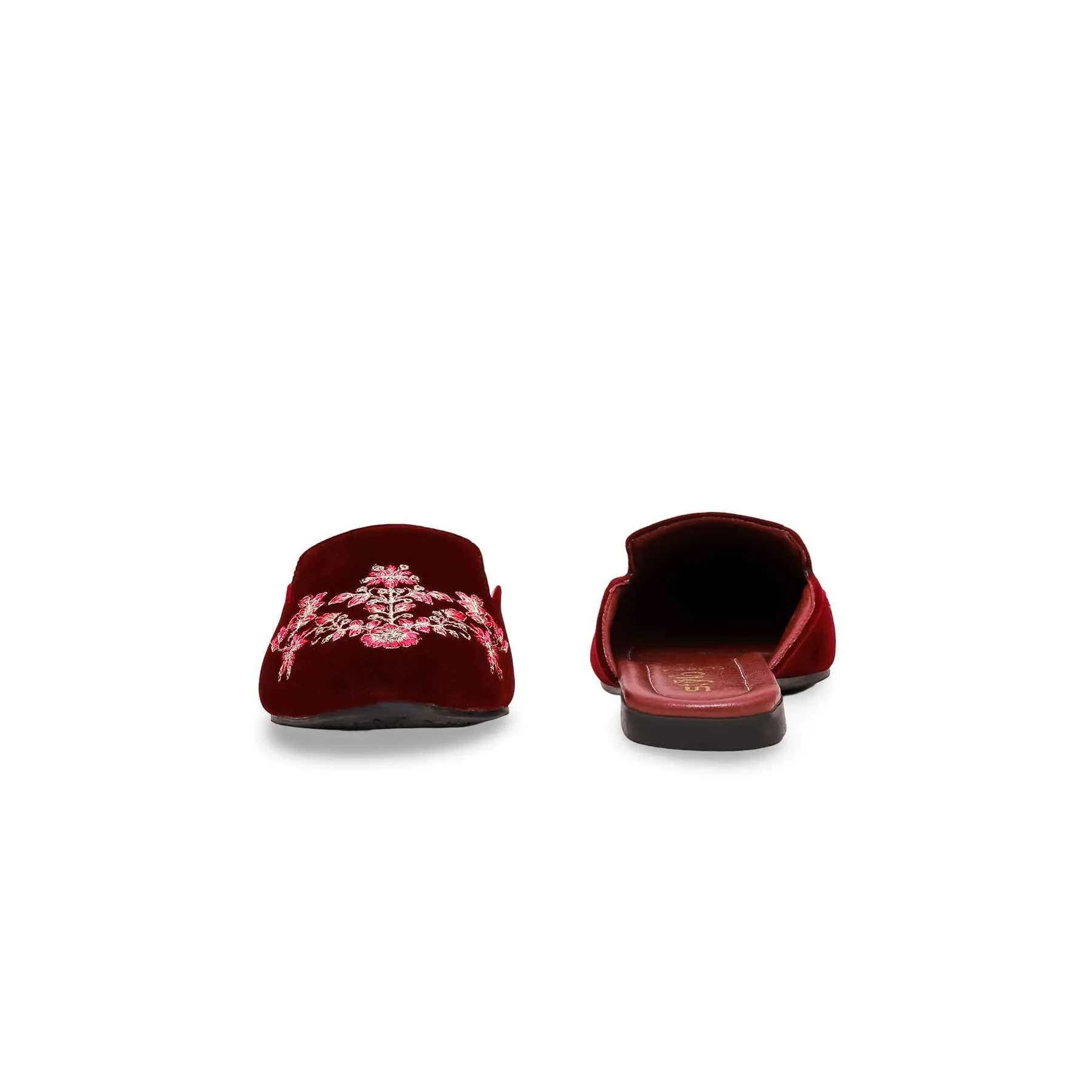 Maroon Back Open Chappal CL1854