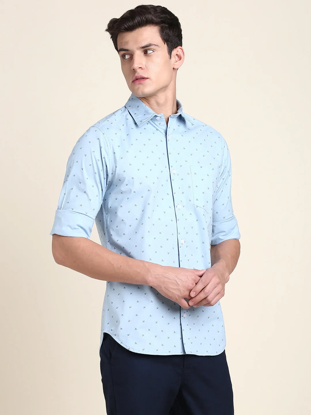 Men's Comfortable And Stylish Grey Casual Shirt