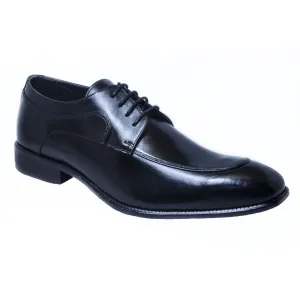 Men's Genuine Leather Derby Formal Black Shoes by ENAAF #YS06BLK