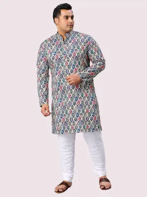 Nature's Charm Digital Printed Men's Plus Size Kurta