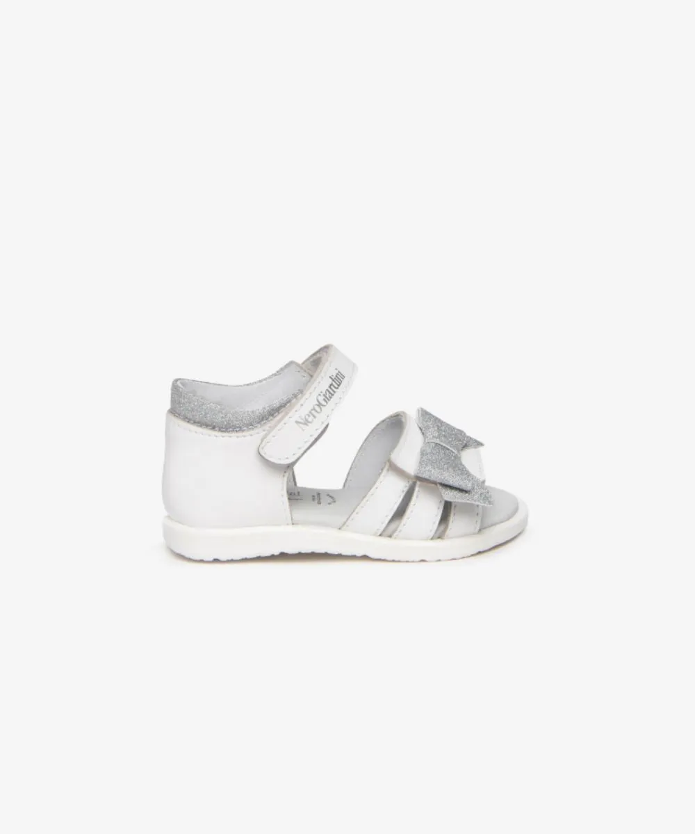 NERO GIARDINI LEATHER KIDS SANDALS WHITE