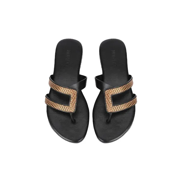 Nina Women's Magazine Leather Modern Style Sandals