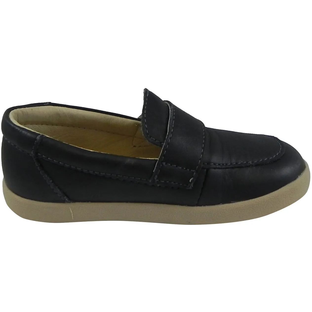 Old Soles Boy's & Girl's 346 Navy Business Loafer Leather Slip On Shoe