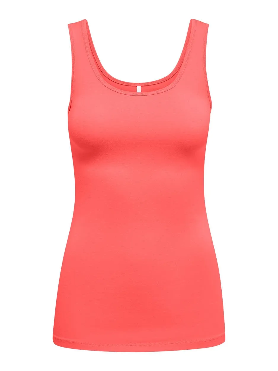 Onllive Love S/l Tank Top Noos - Koraal Rood