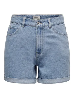 Onlvega Life Hw Mom Shorts Noos - Blue Denim