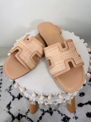 Open Square Slide Sandals