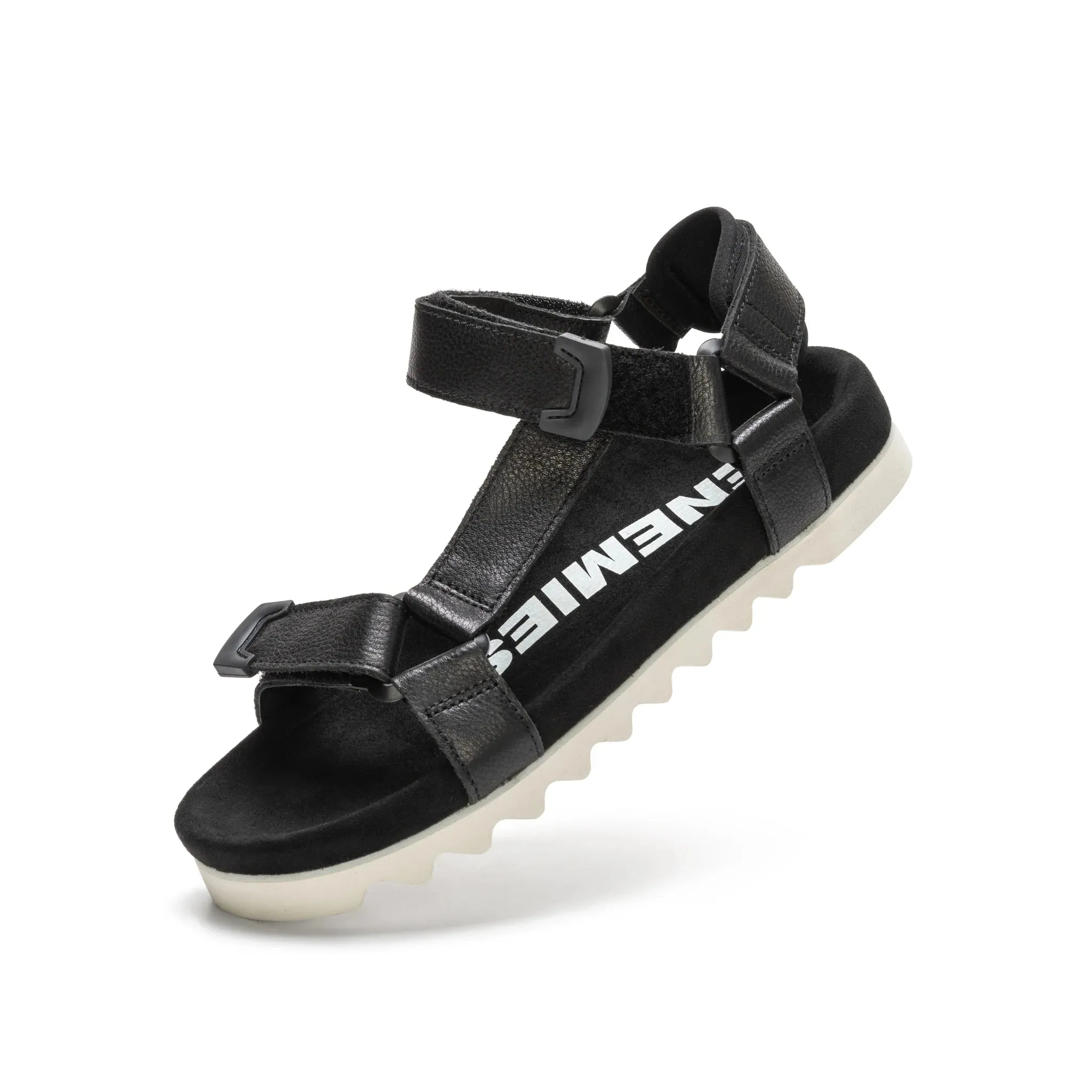 Rollie Sandal Tooth Wedge - Black