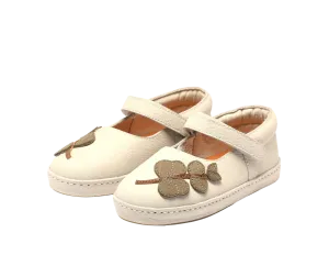 Ronja Ballerinas | Eucalyptus | Cream Betting Leather