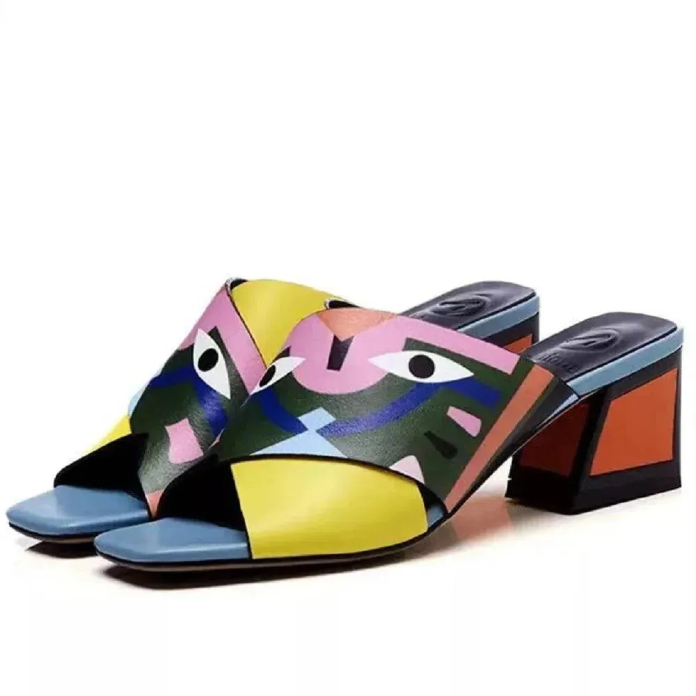 Sandals Graffiti Women Sandals Eye Print