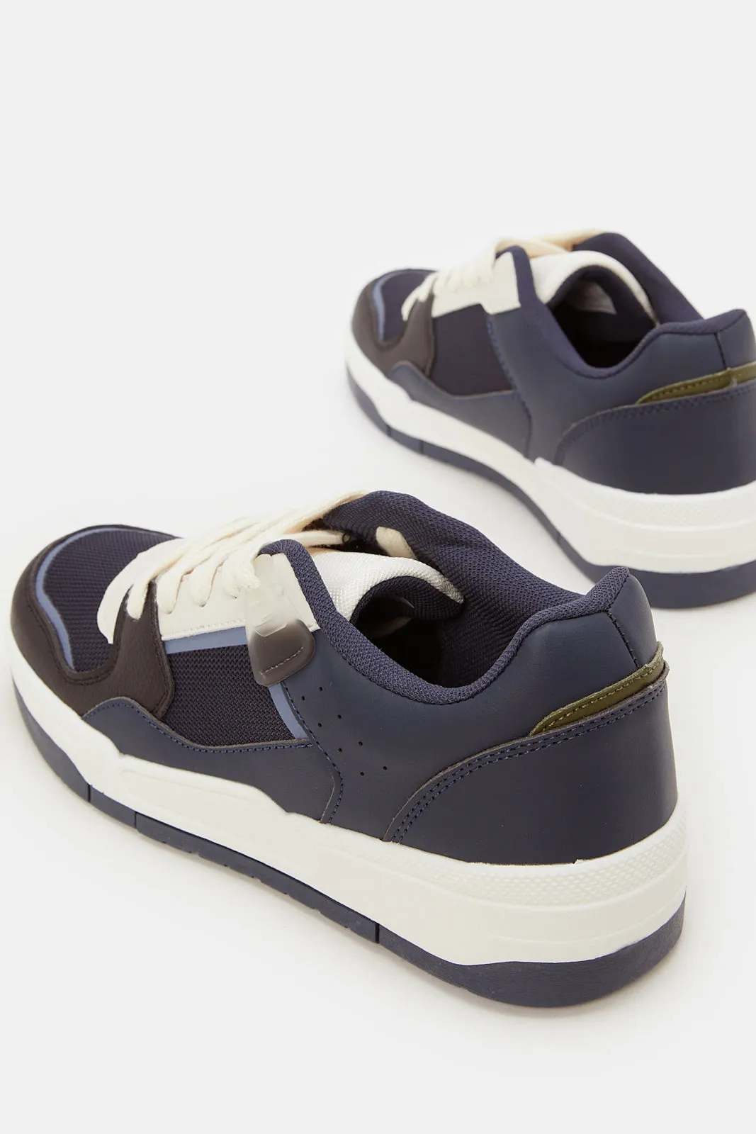 Senior Boys Navy Material Block Skate Shoes