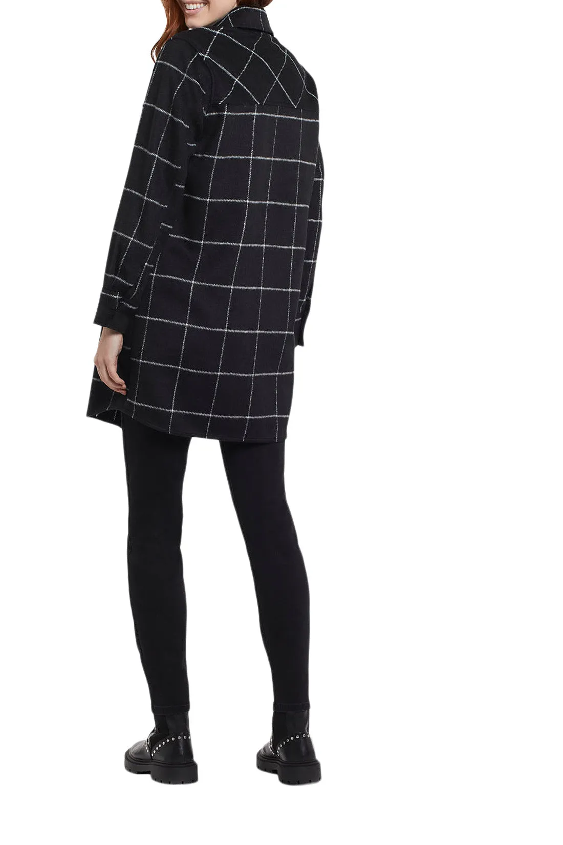 Shacket - Long Plaid with Notch Collar