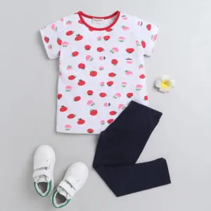 Strawberry Printed Leggings Set